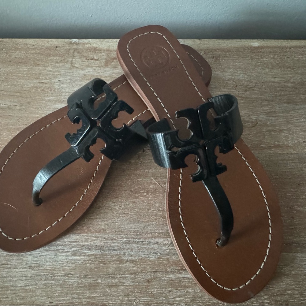 Tory Burch Black and Brown Sandals